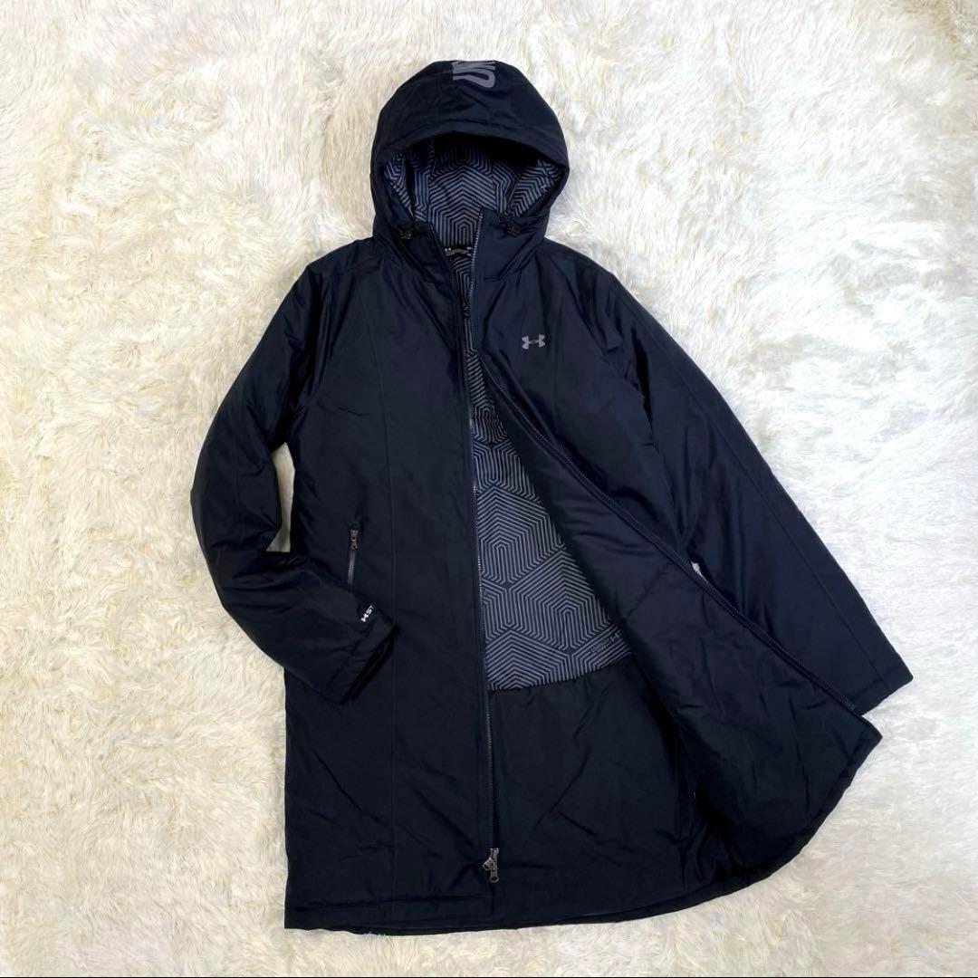 ✨超美品✨アンダーアーマー ロングベンチコート M ブラック