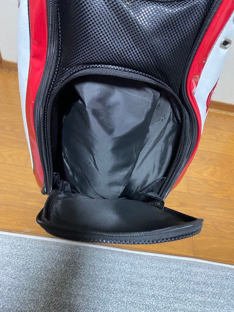 最終値下げ‼️adidas キャディバッグ 黒赤 フード付き