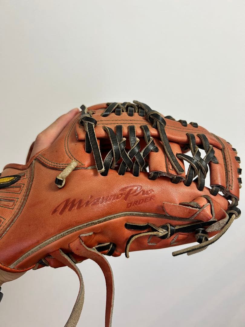 Mizuno Pro 赤レザーグローブ