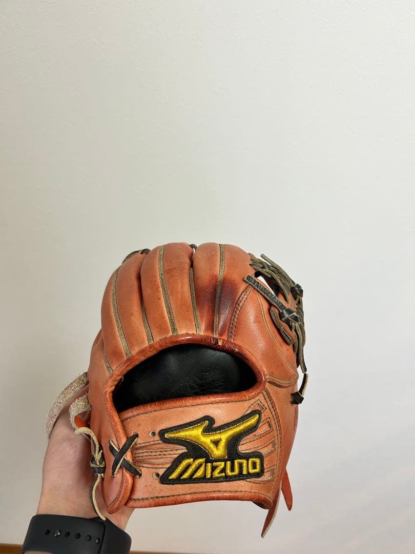 Mizuno Pro 赤レザーグローブ