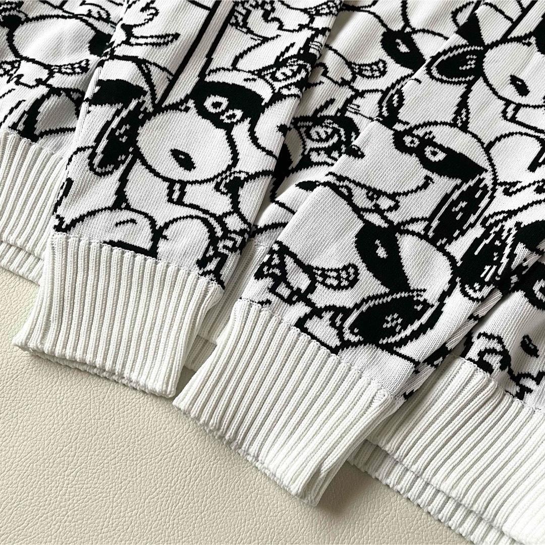 5534 【極美品】パーリーゲイツ　クルーネックニット スヌーピー柄 L 総柄