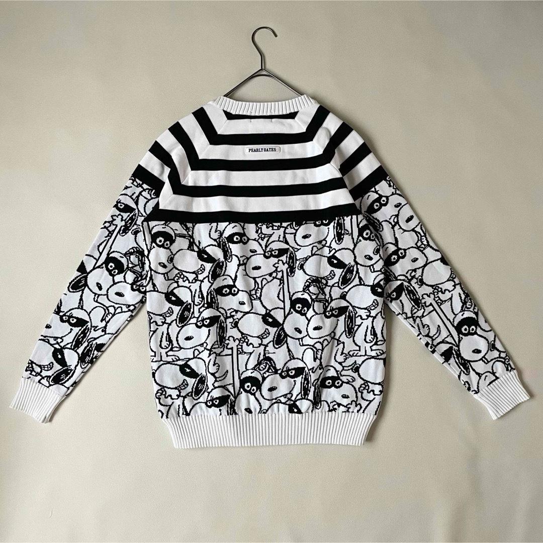 5534 【極美品】パーリーゲイツ　クルーネックニット スヌーピー柄 L 総柄