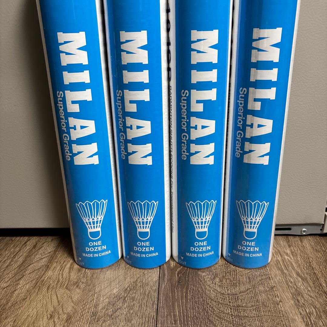 新品未使用MILAN M-101SP 3番 4本セット バドミントンシャトル①