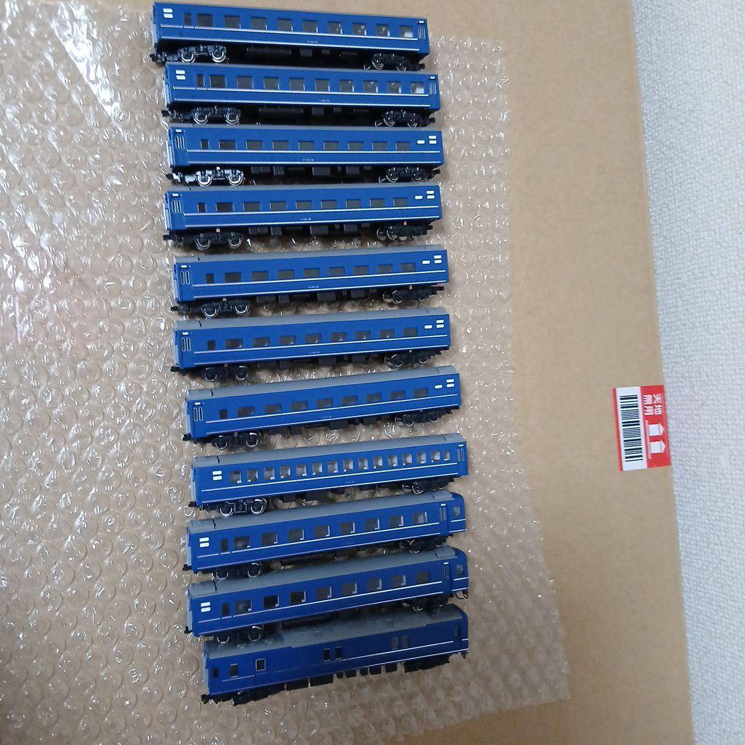 KATO 24系ブルートレイン　11両セット　メッキ帯　室内灯付き　ジャンク