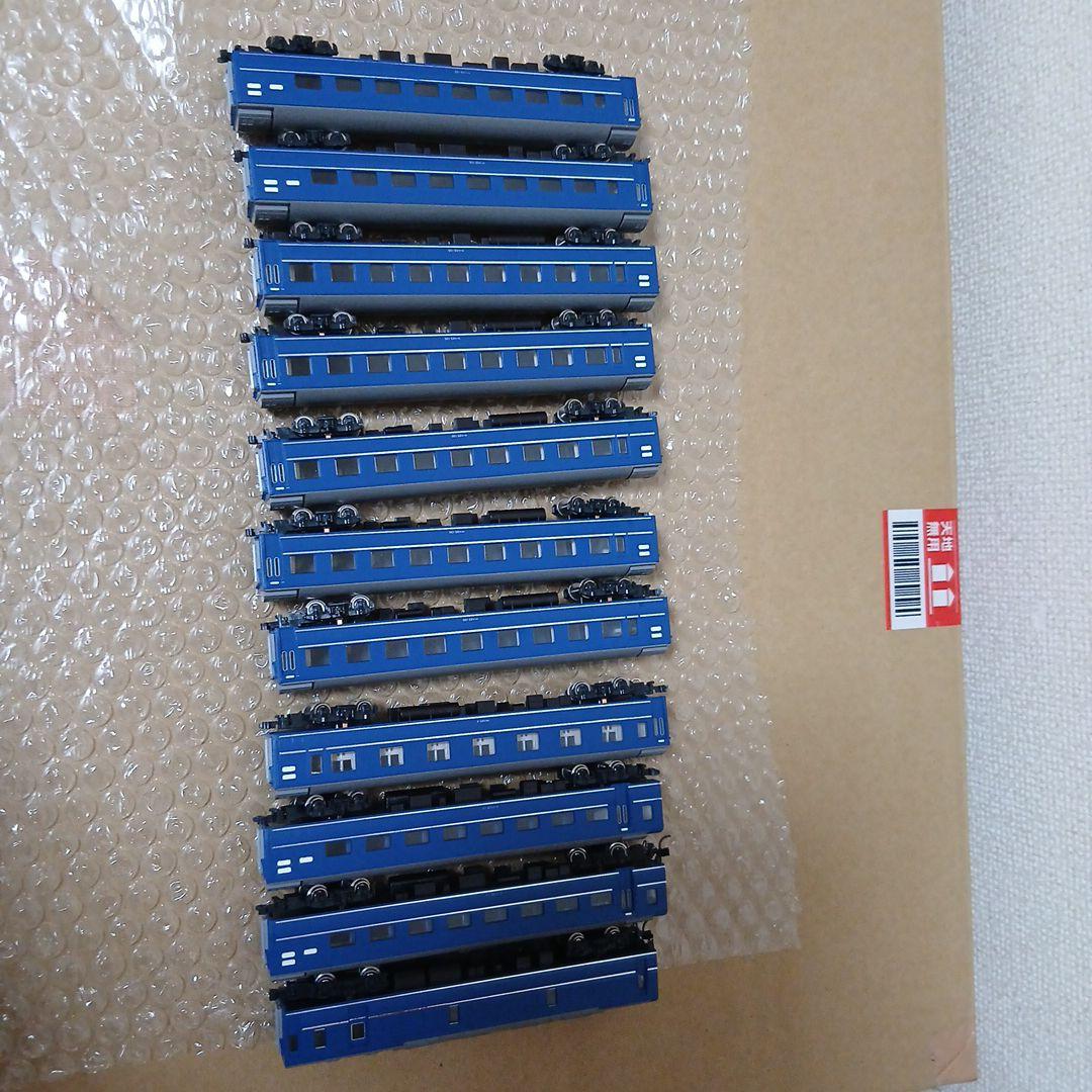 KATO 24系ブルートレイン　11両セット　メッキ帯　室内灯付き　ジャンク