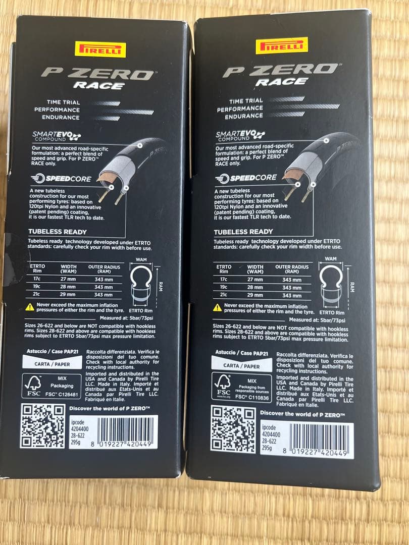 Pirelli P ZERO RACE 700x28C チューブレスタイヤ2本