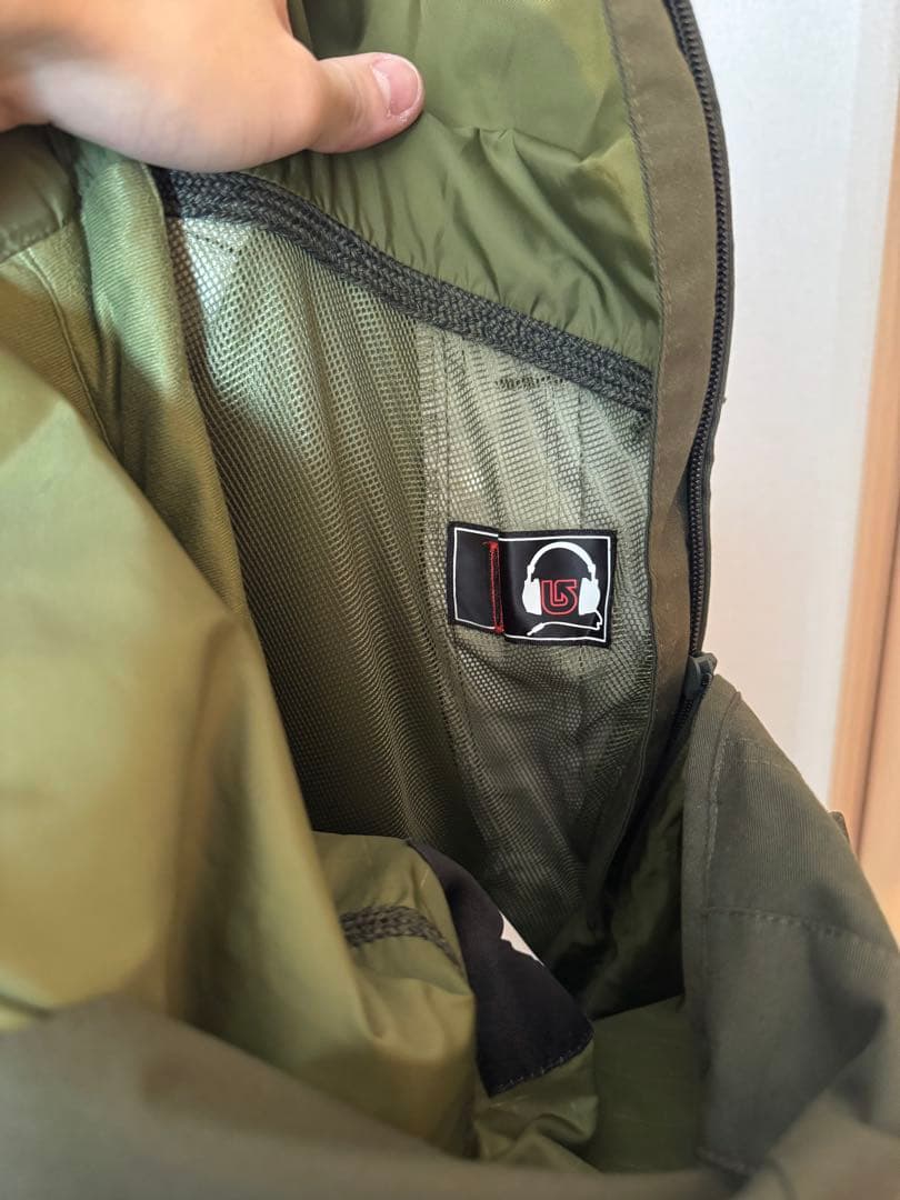 BURTON バートン ビブパンツ Mサイズ カーキ スノーボード ウェア