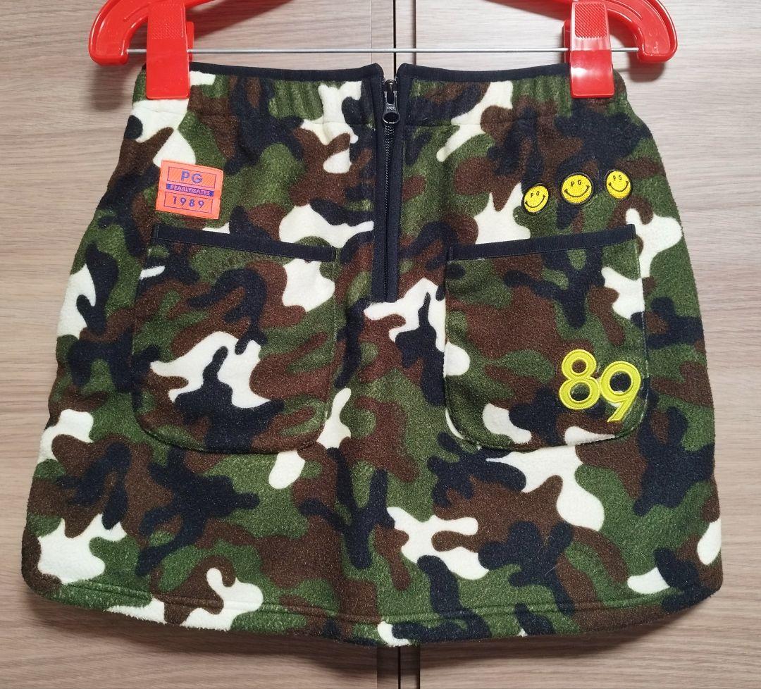 パーリーゲイツ　フリーススカート　サイズ０（S）　カモフラ　迷彩