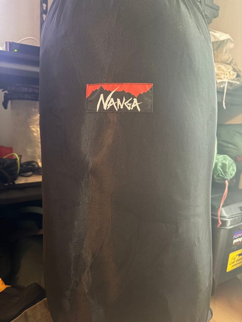 NANGA 山渓コラボ オールブラックシュラフ 600 ロングメッシュバッグ付