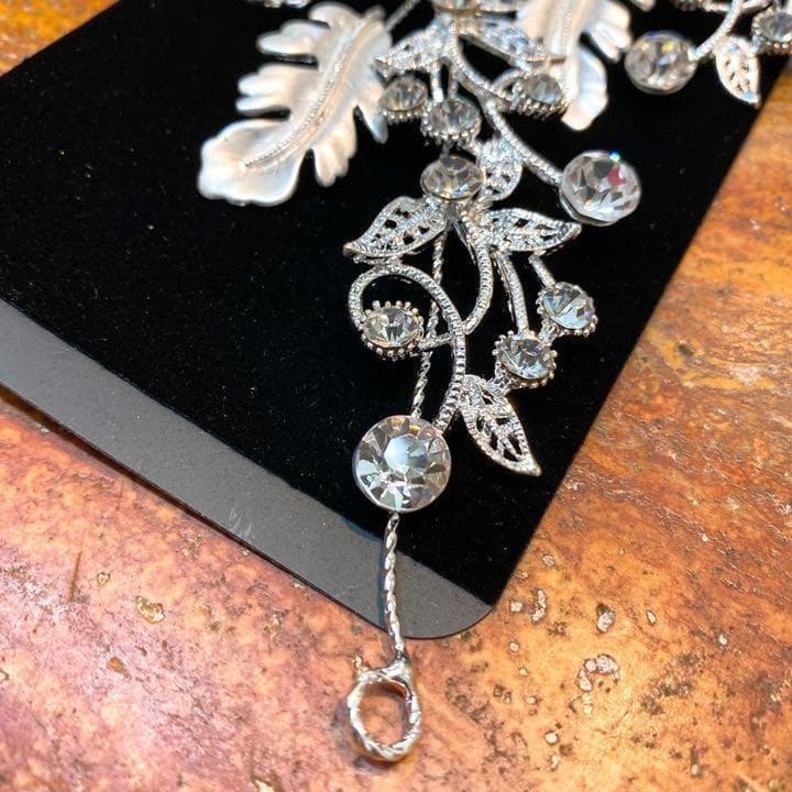 【豪華】新品シルバーヘアアクセサリーb43489