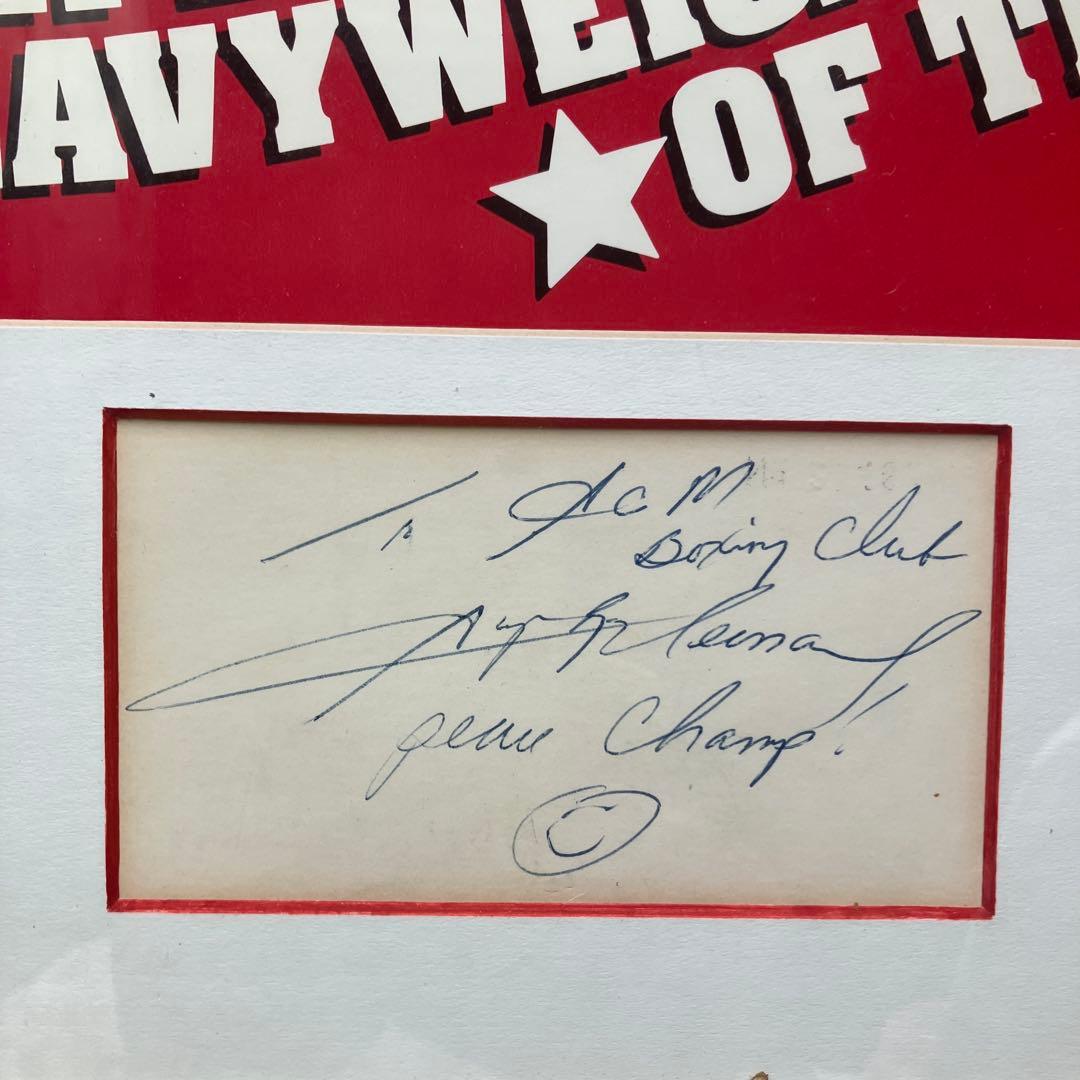 Larry Holmes サイン入りボクシングアート
