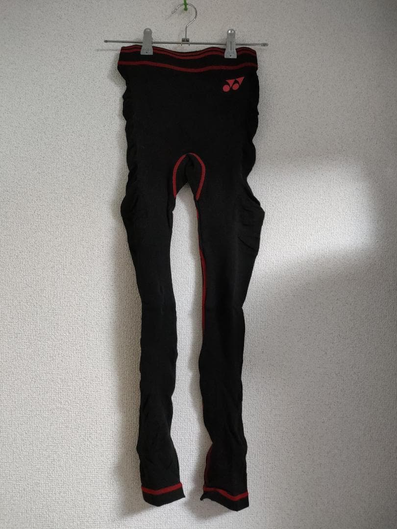STB PRO MODEL ユニロングスパッツ L ブラック/レッド YONEX