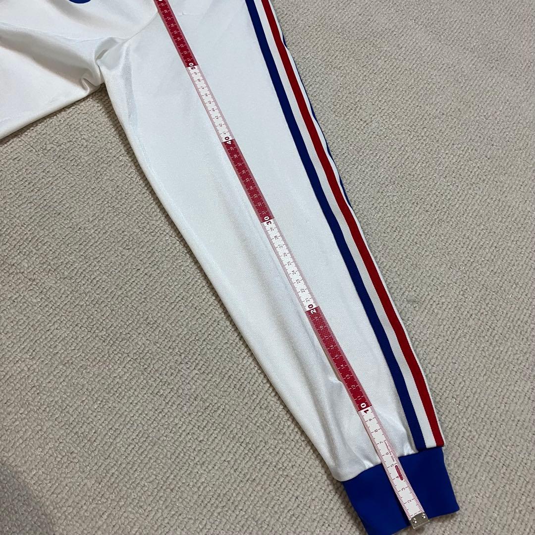 【L】old adidas長袖シャツ　トレフォイルロゴ　トリコロール　マリノス