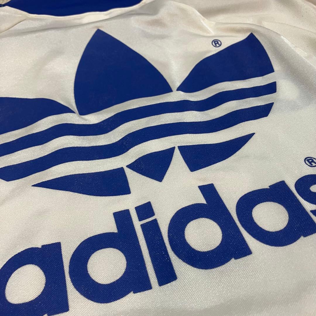 【L】old adidas長袖シャツ　トレフォイルロゴ　トリコロール　マリノス