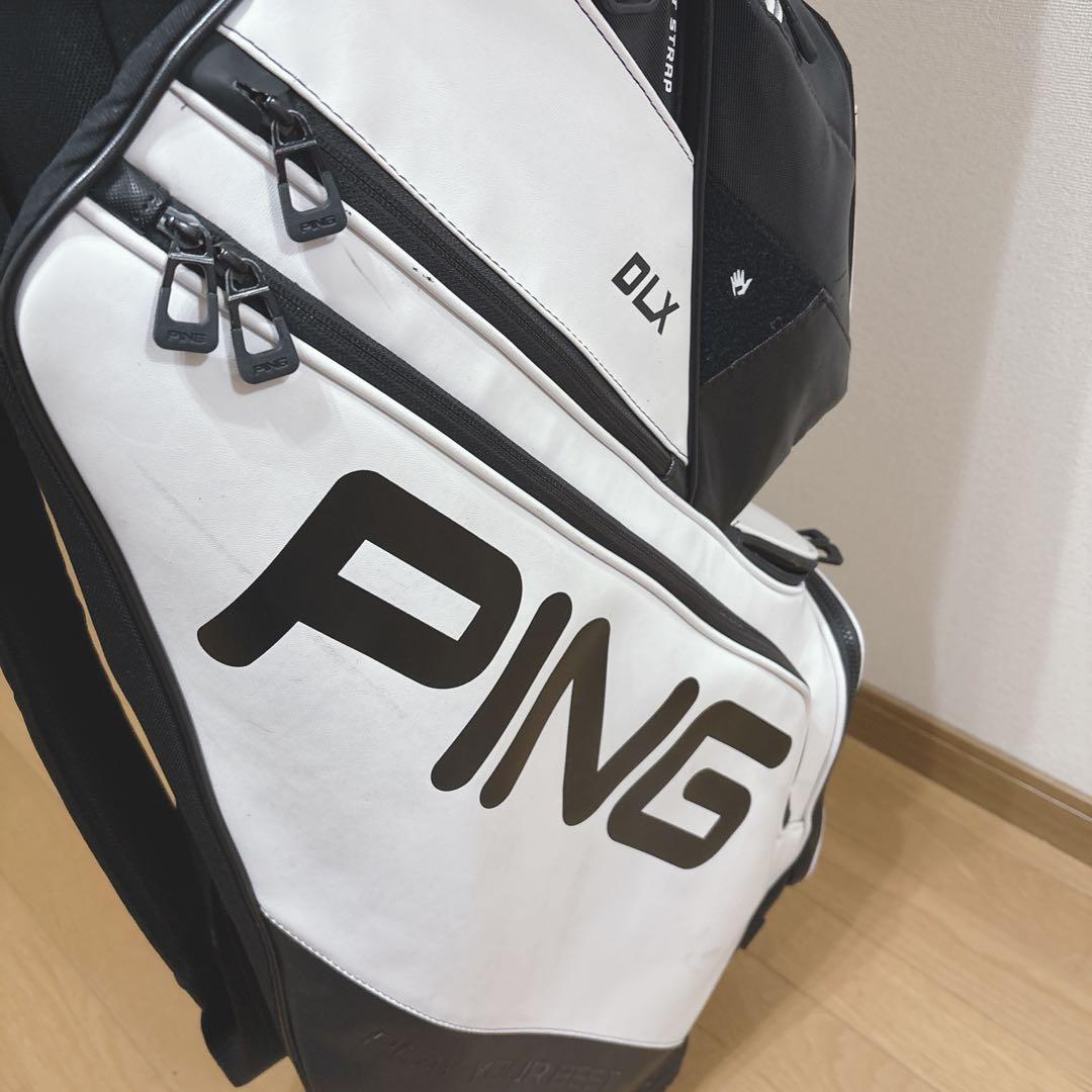 K480 専用　PING DLX キャディバッグ 15分割 ホワイト