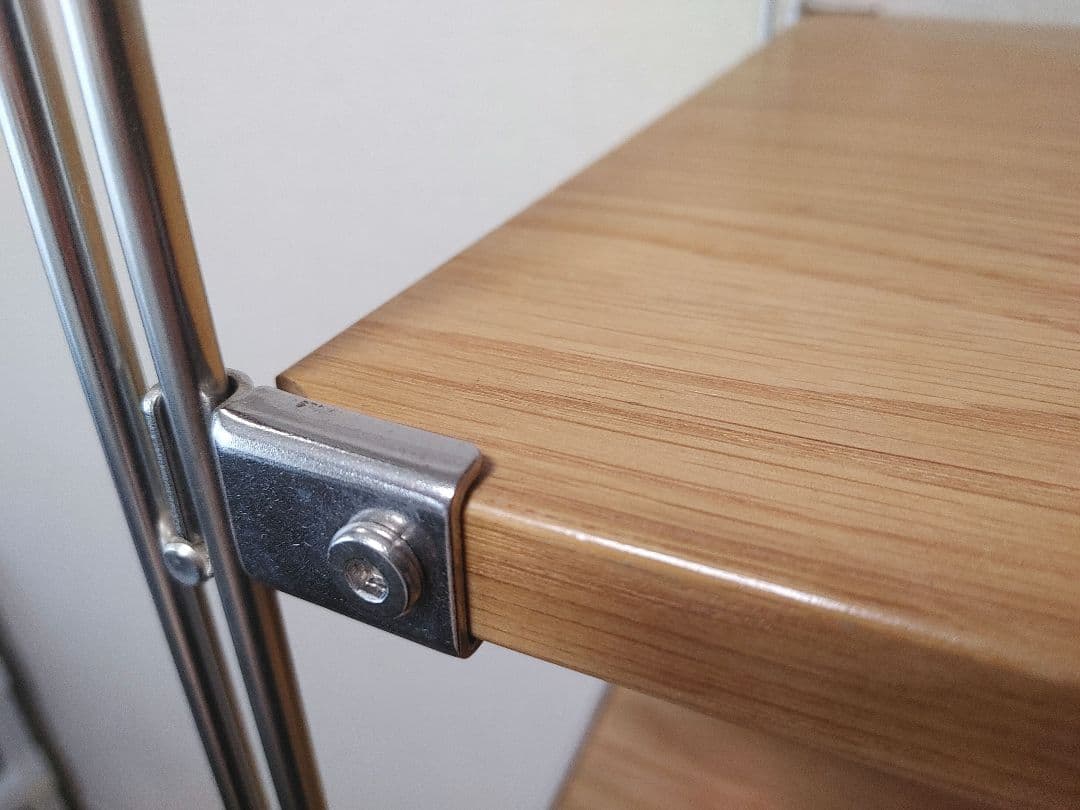 【都内直接取引】棚板6枚 無印良品 ステンレスユニットシェルフ オーク材ワイド大