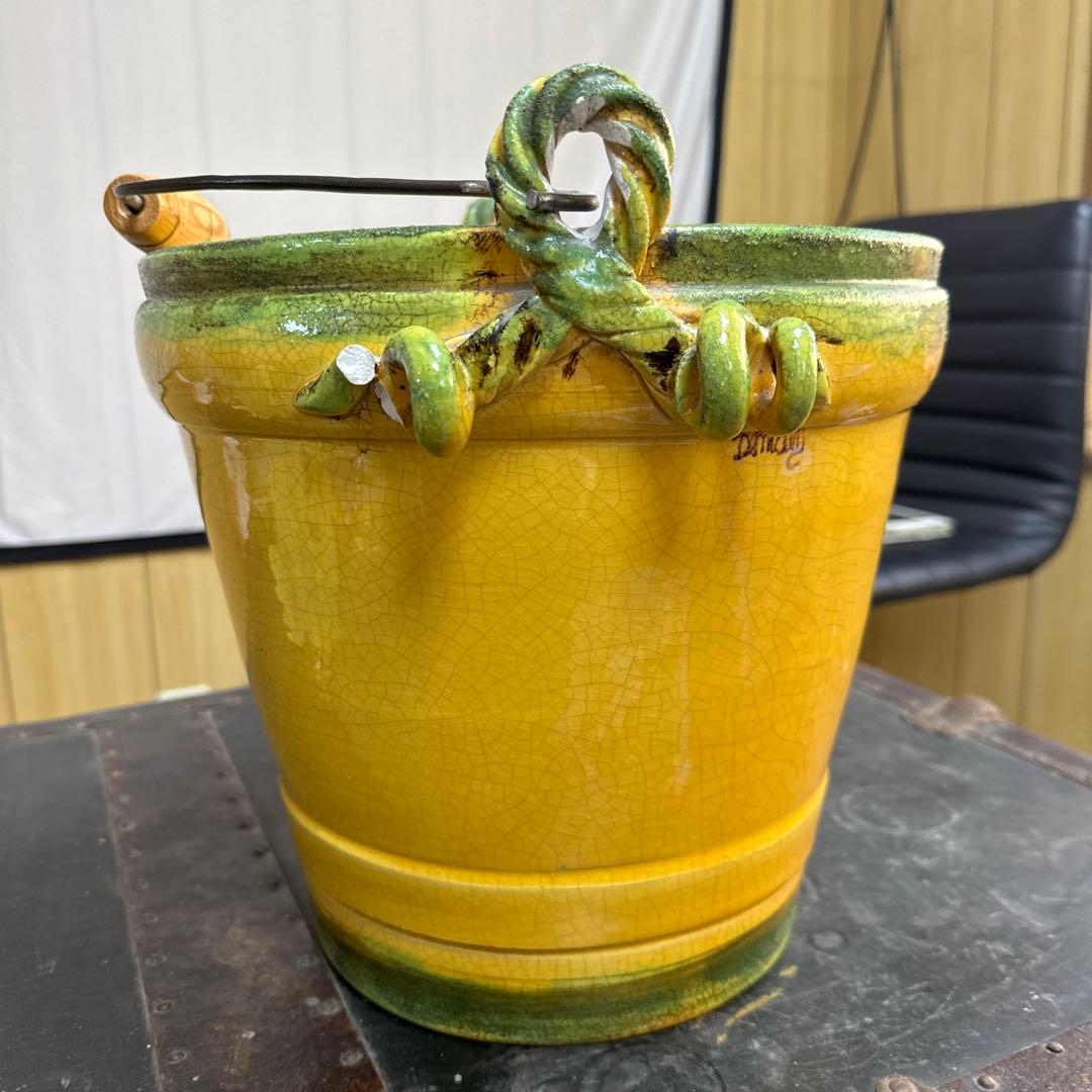☆イエローバケツ 陶器製