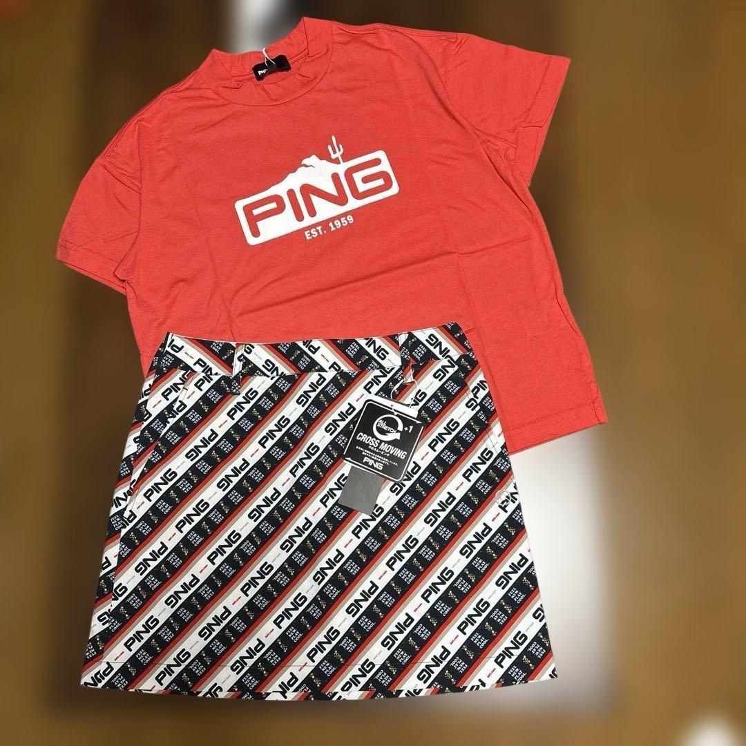 新品★PINGモックネックTシャツ　Mr.PINGスカートSサイズ