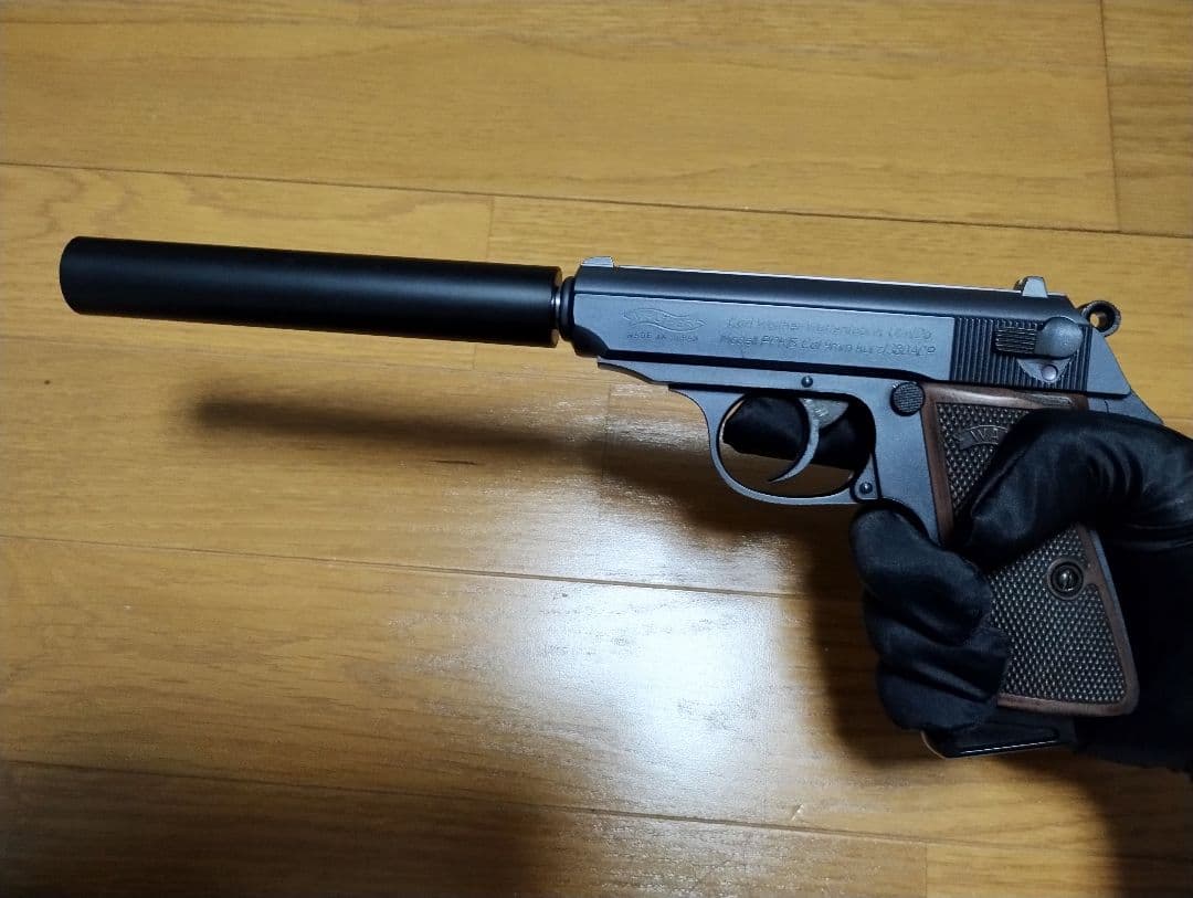 ▼*▼様 マルゼン ガスガン ワルサーPPK/S スパイファミリー風 サイレンサ