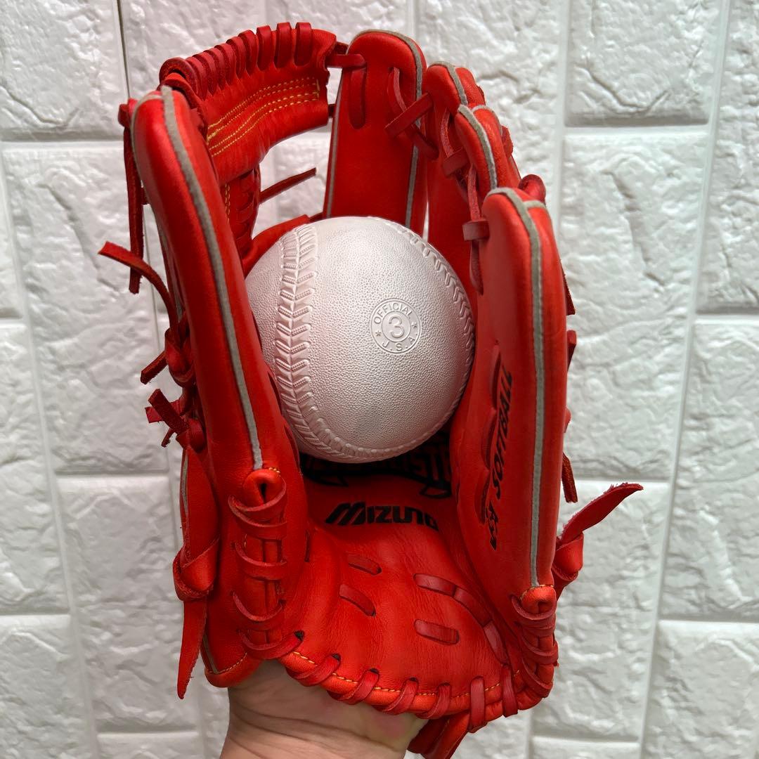 【美品】野球 グローブ 一般 軟式 ソフトボール ミズノ 内野手