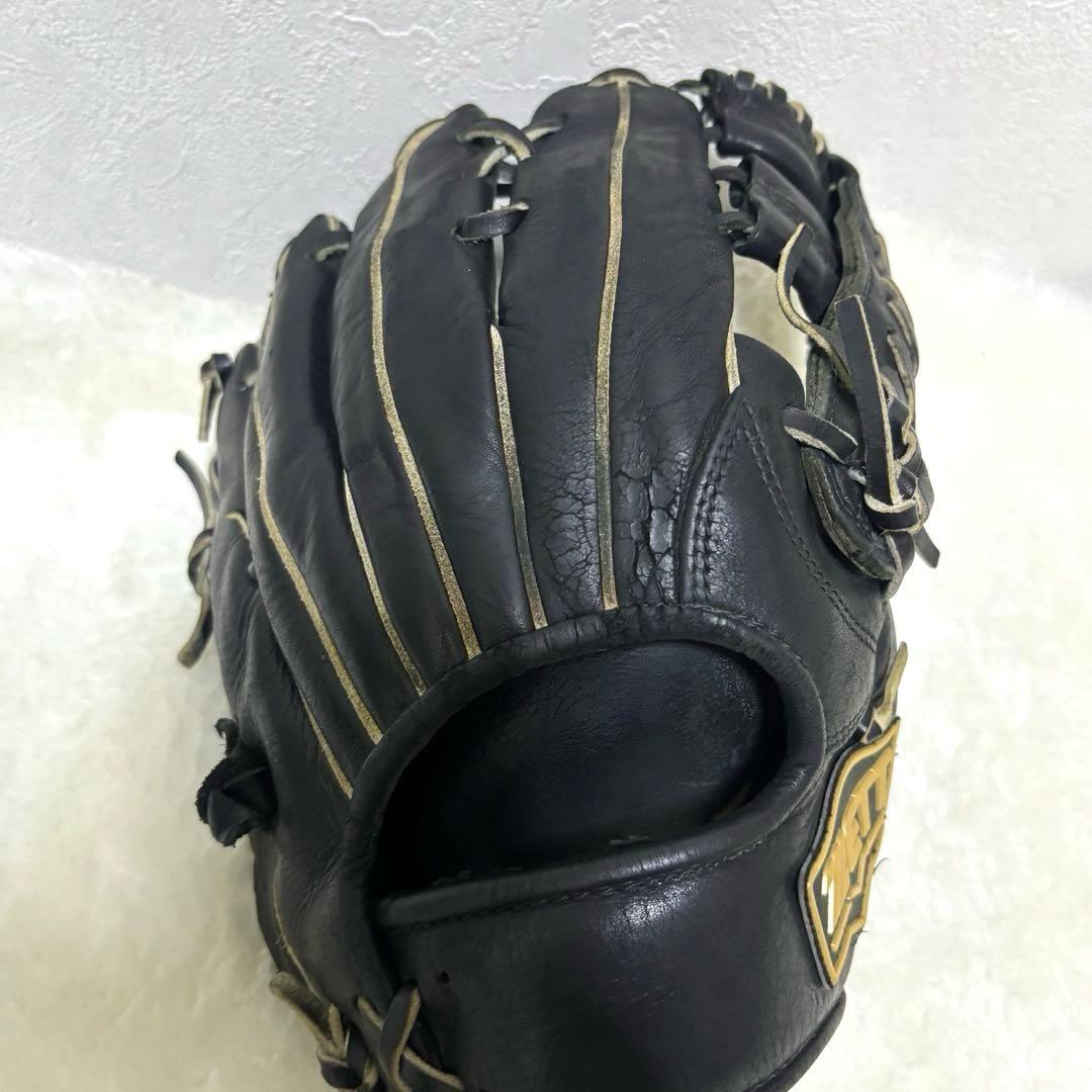【希少】ZETT 軟式グローブ ブラック 内野 ブラック　ゼットプロ
