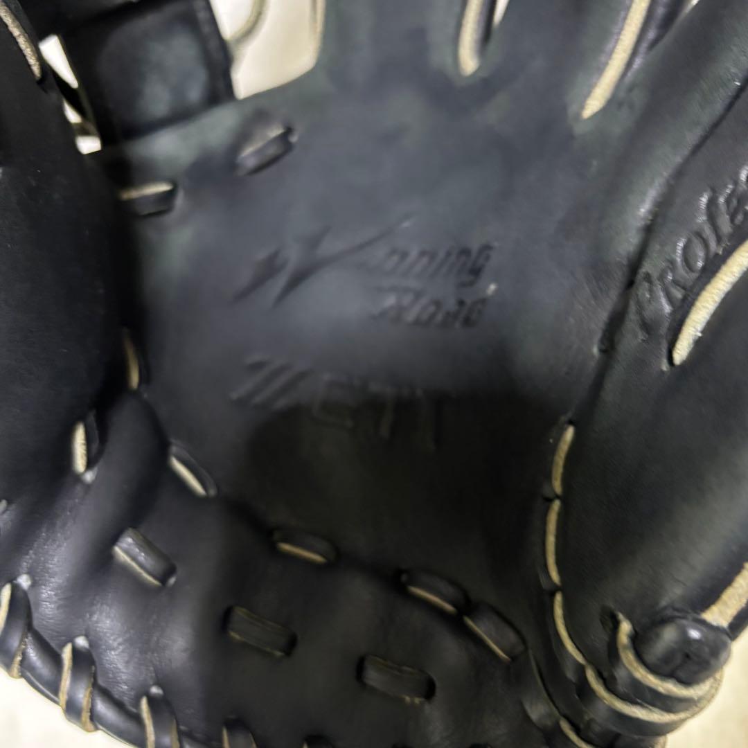 【希少】ZETT 軟式グローブ ブラック 内野 ブラック　ゼットプロ
