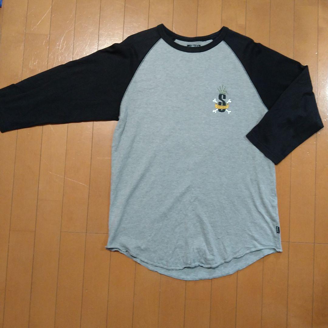廃盤 貴重 STUSSY CROWN BAND ラグラン 七分丈 ロングT L