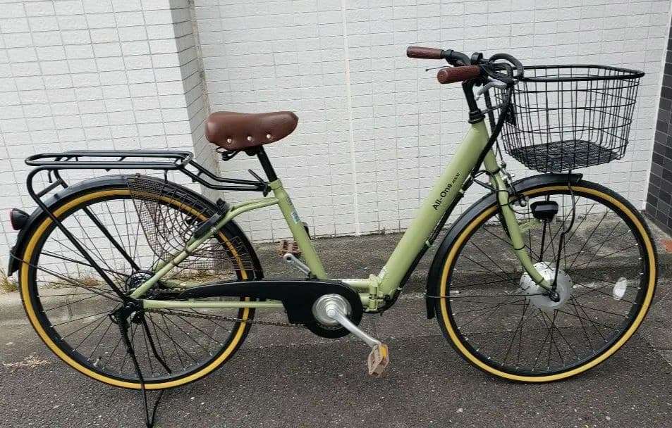 電動アシスト自転車　21technology　マットオリーブ　26インチ