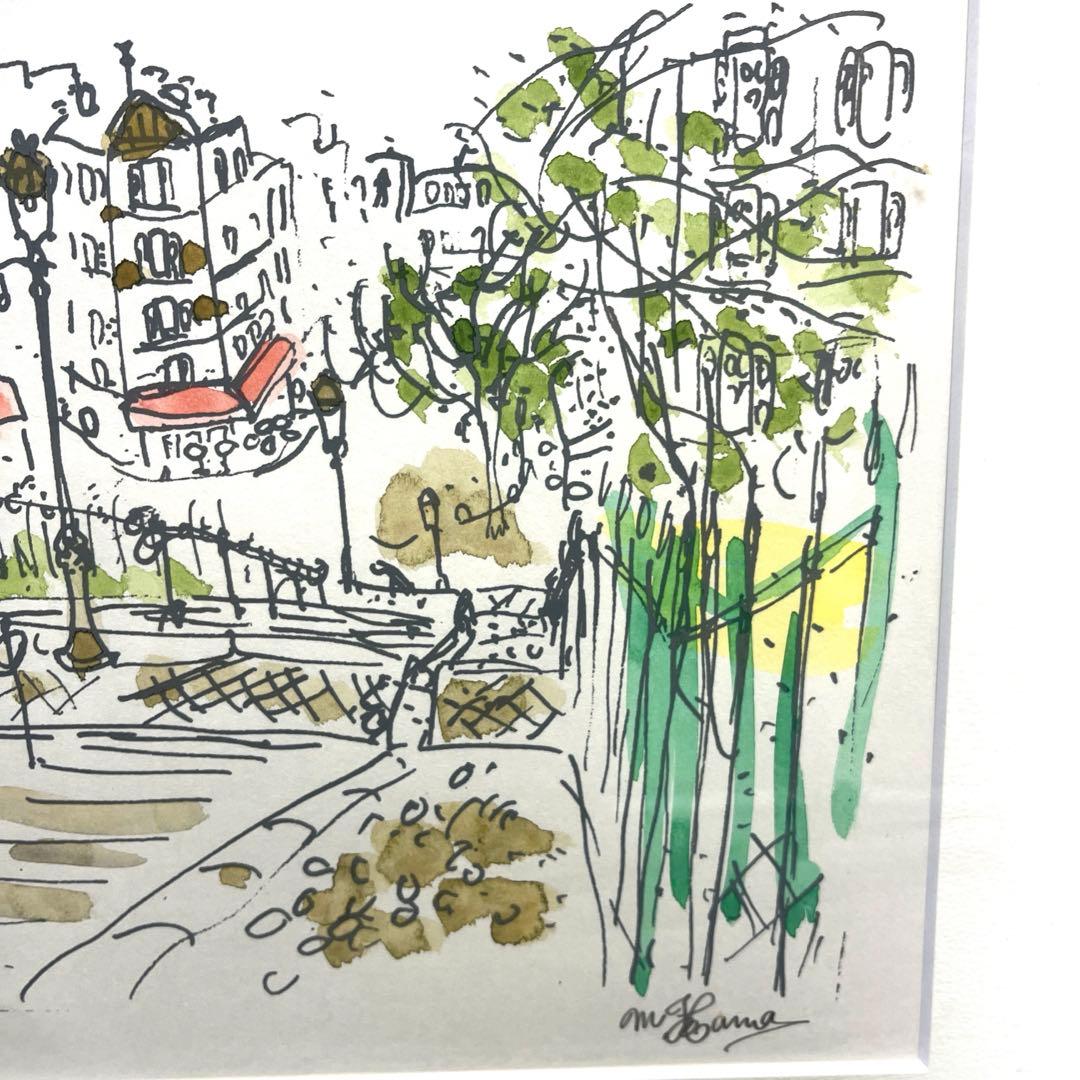 浜征彦 海外風景 「73/100」フランス パリ 風景画 水彩画