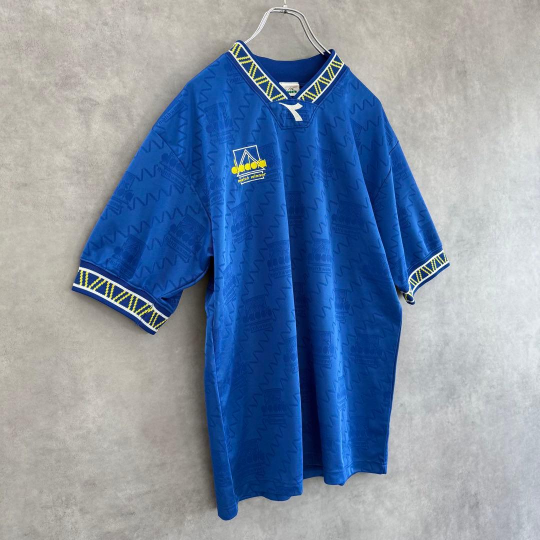 90s ヴィンテージ Diadora ディアドラ ゲームシャツ L相当