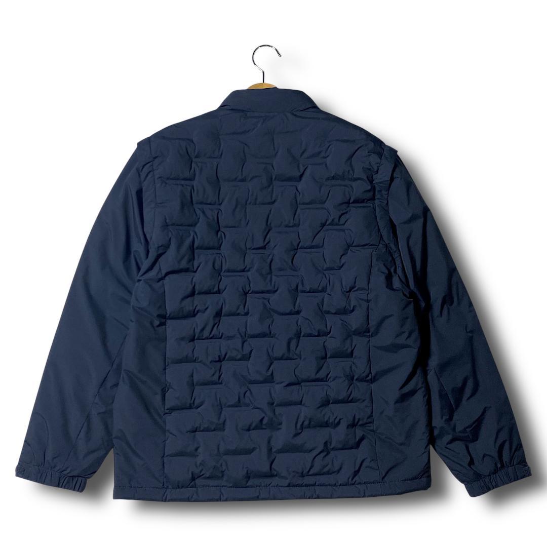 XL 定2.5万 カッターアンドバック 圧着加工 中綿ジャケット ブルゾン 紺