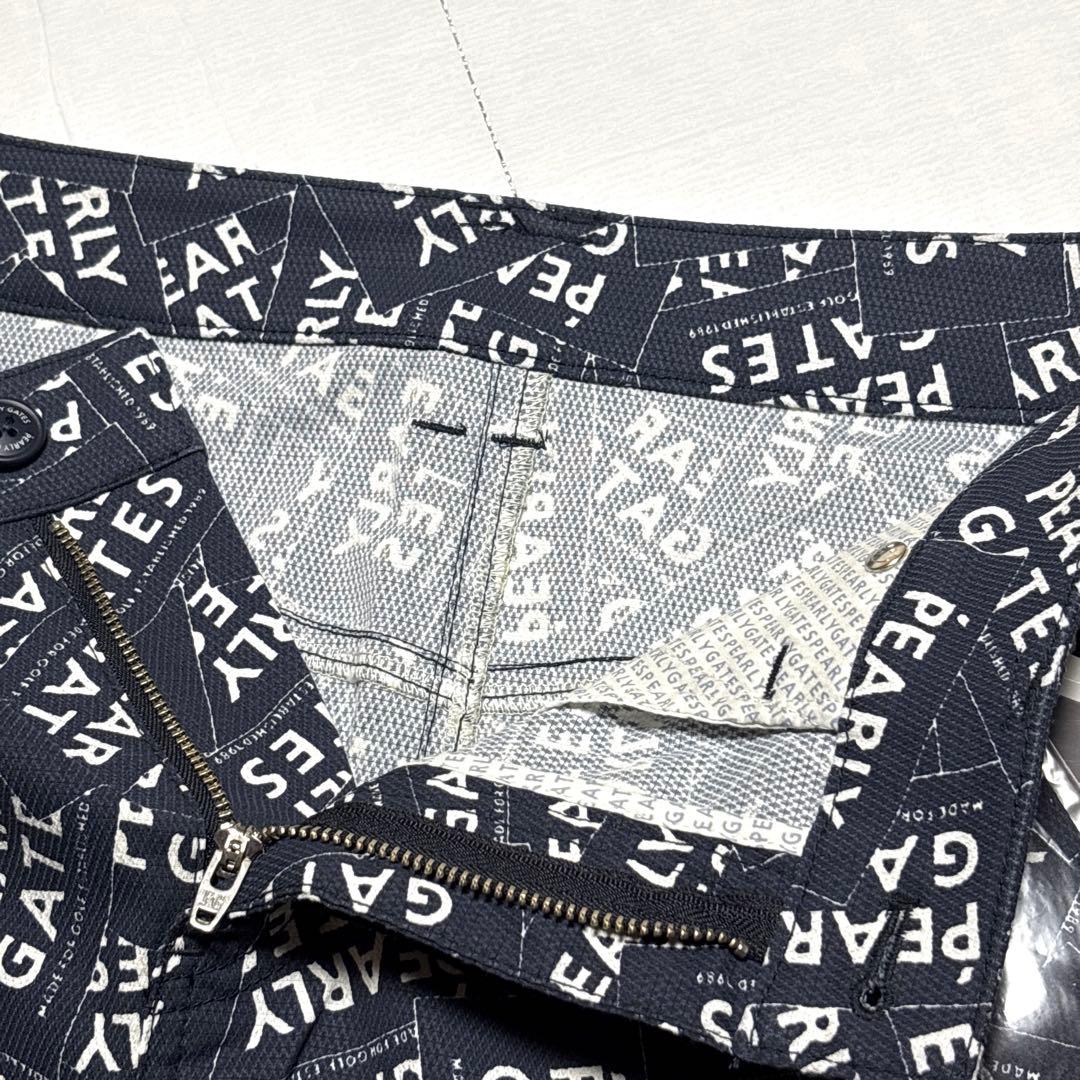 新品タグ付き パーリーゲイツ ストレッチスカート ゴルフウェア ロゴ 総柄 M