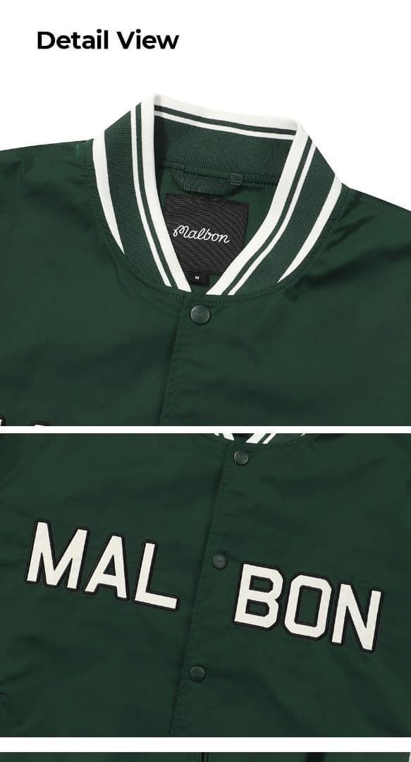マルボンゴルフ ウェアMalbon golf メンズ スタジャン ジャケット