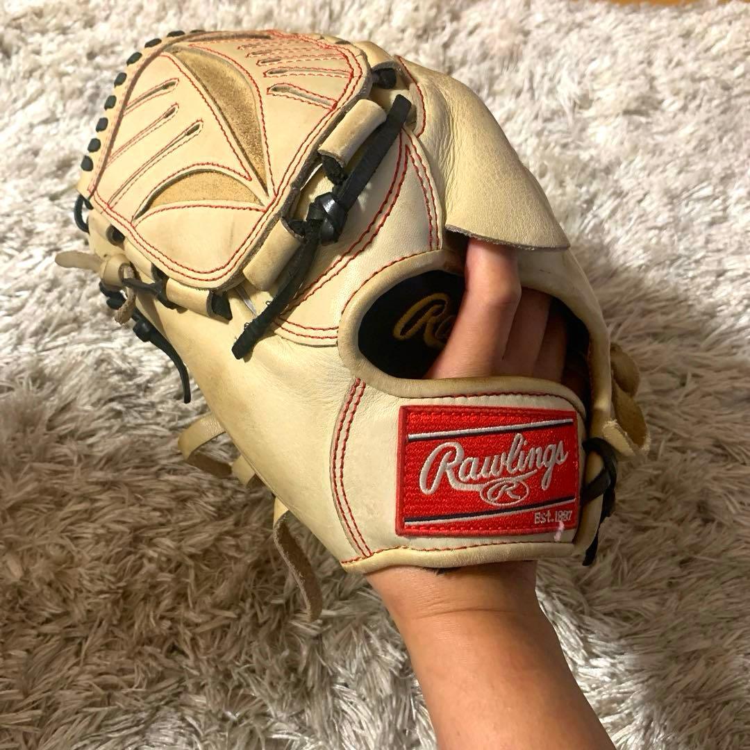 野球グローブ　ローリングス 軟式　投手用グラブ　キャメル　左投げ　サウスポー