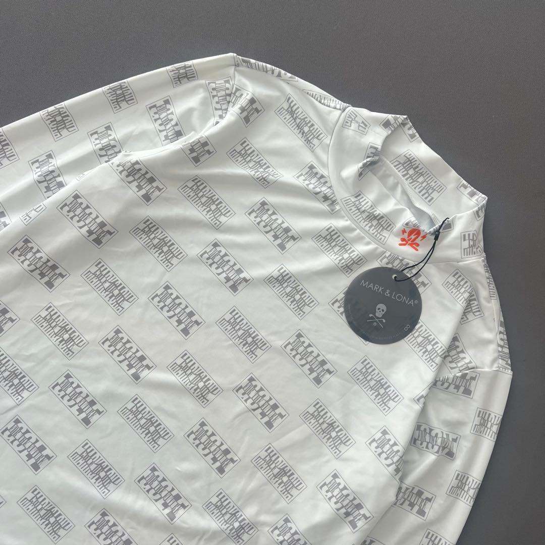 【新品】MARK&LONA マークアンドロナ　モックネック　長袖シャツ　総柄