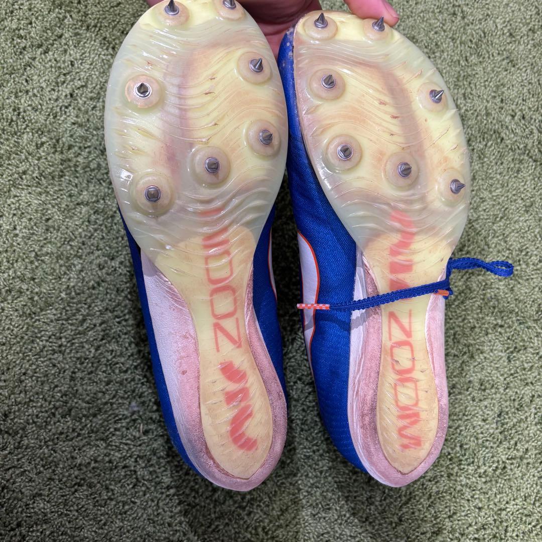 【26.5cm】Nike エアズームマックスフライ　青色　パンク無し
