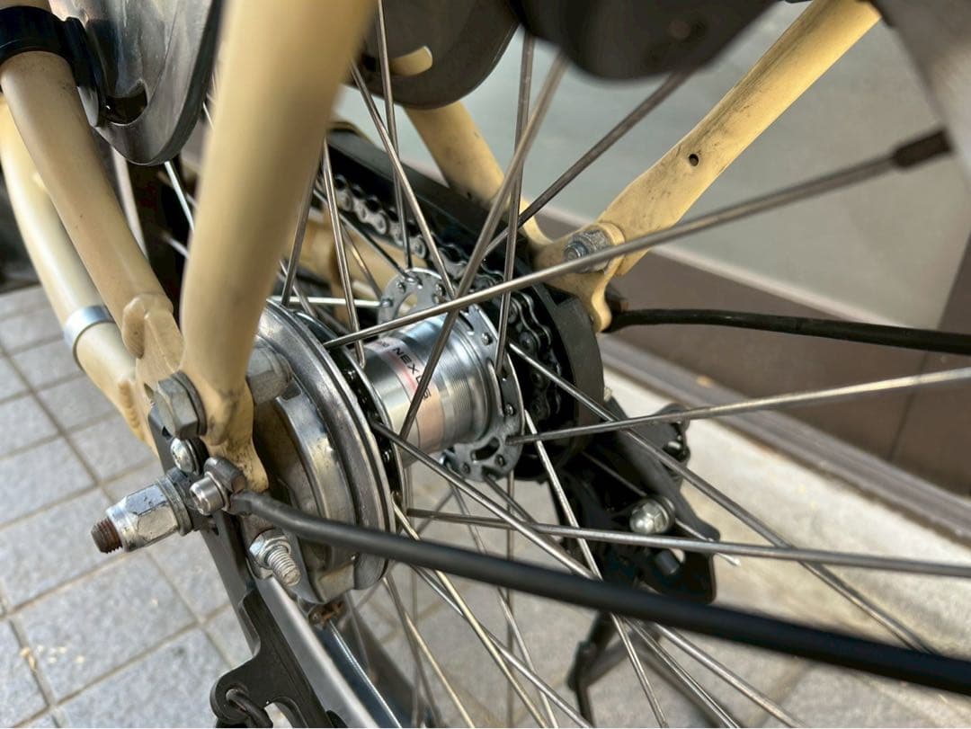 中古電動自転車 ヤマハ パス バビーun 20インチ ベージュ №3650