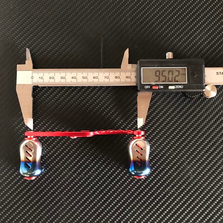 軽量ベイトリール用アルミハンドル アルミハンドルノブ フルセット　レッド