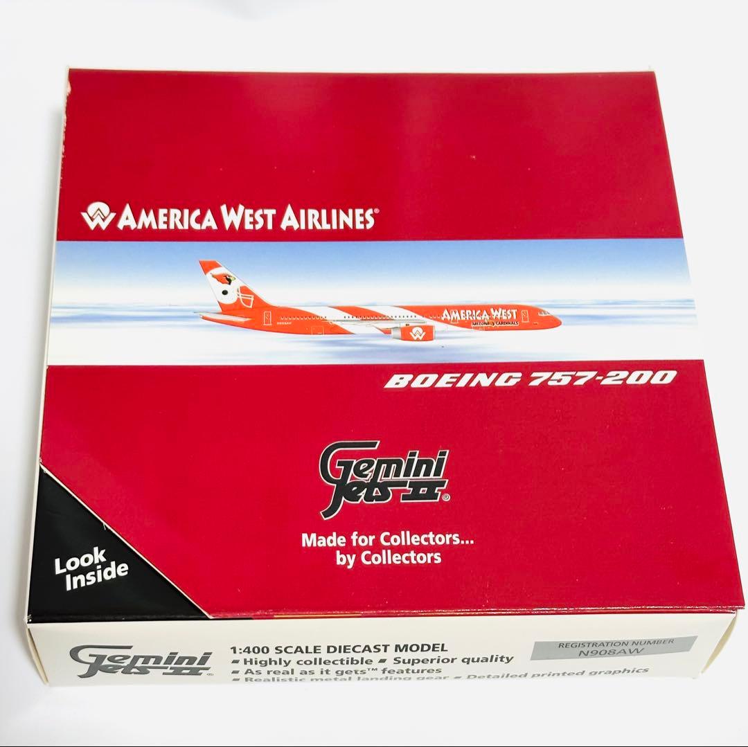 Gemini 1/400 B757-200 アメリカウェスト カージナルス塗装