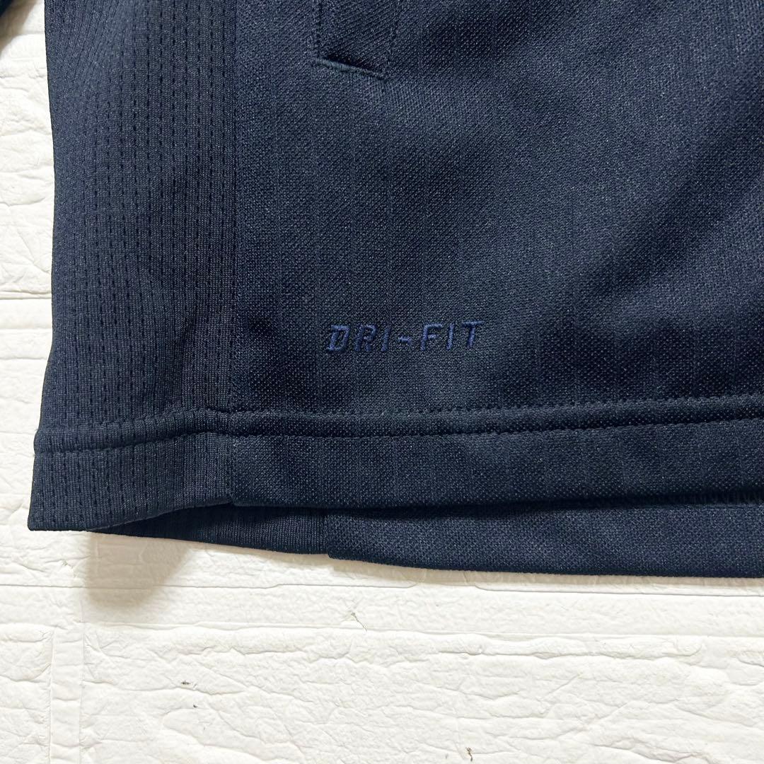 NIKE Dri-FIT ジャージ　上下セット　ネイビー　刺繍　ロゴ【XL