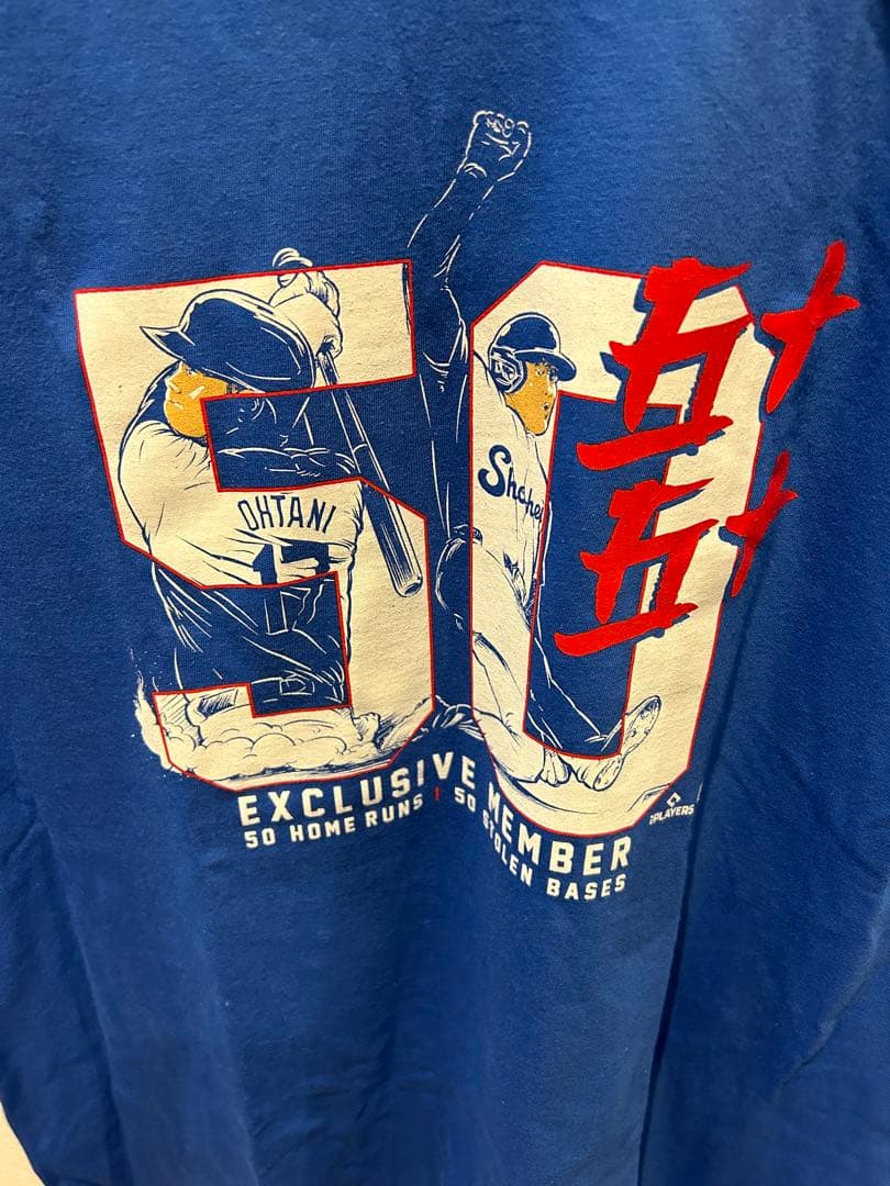 ロサンゼルス　ドジャース　大谷翔平　50/50 Tシャツ　五十 漢字　アニメ