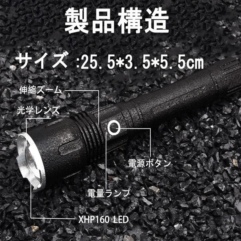 新品　w206　LEDライト 懐中電灯2021進化版 懐中電灯