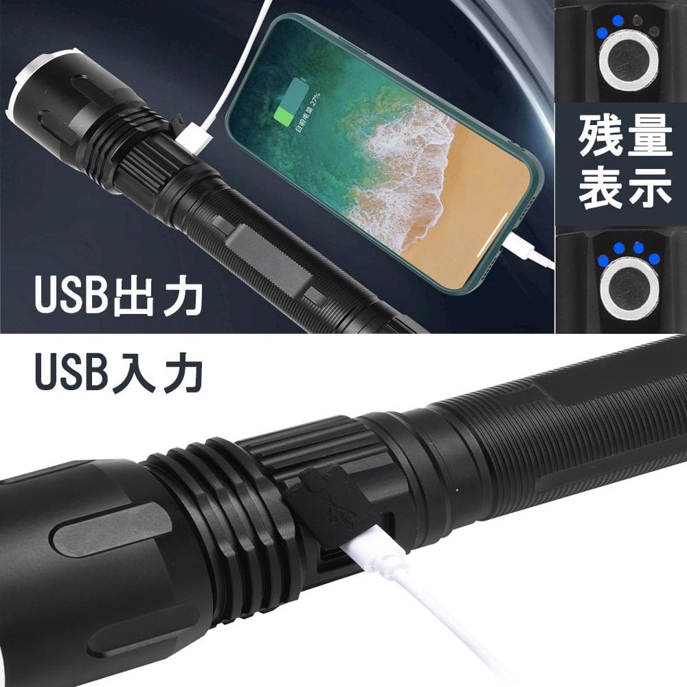 新品　w206　LEDライト 懐中電灯2021進化版 懐中電灯