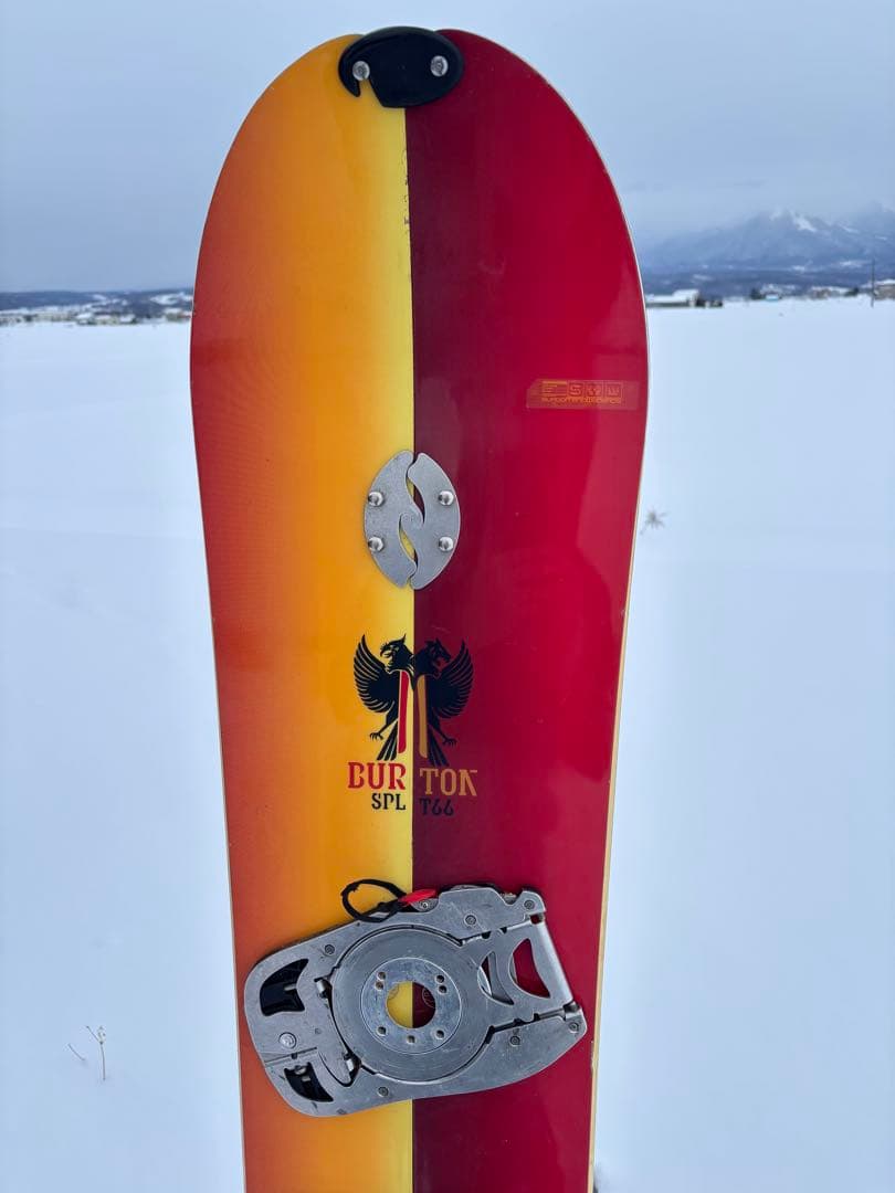 BURTON スプリット66 純正シール、クランポン、ボードスリーブ付き