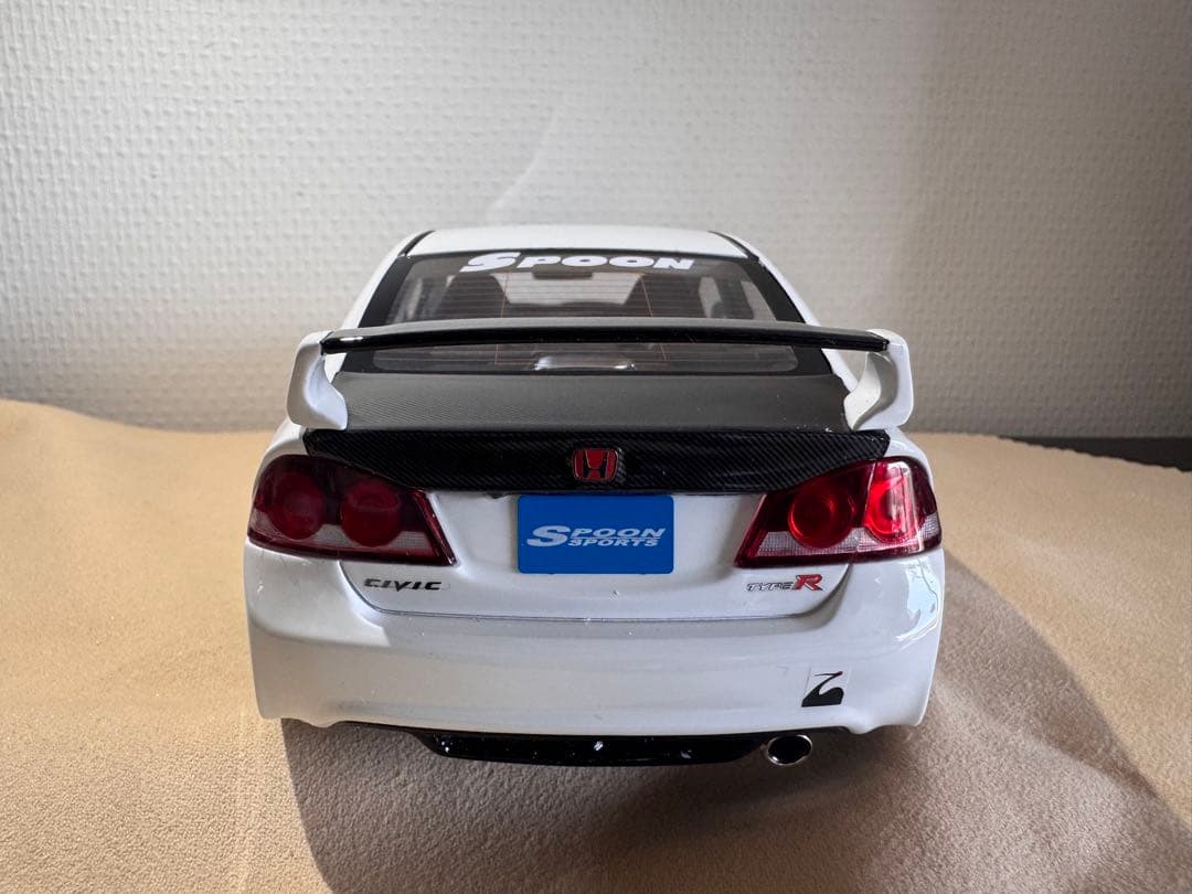 Spoon Civic Type R ミニカー ホワイト1/18