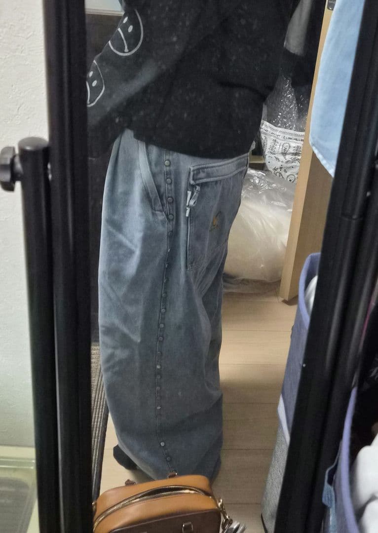 PLAYBOY x DIMITO スタッズデニムパンツ WASHED BLUE