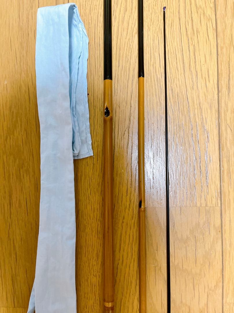美品 超希少 紀州竹竿　名匠　五郎　中硬　紅葉握り　8.2尺