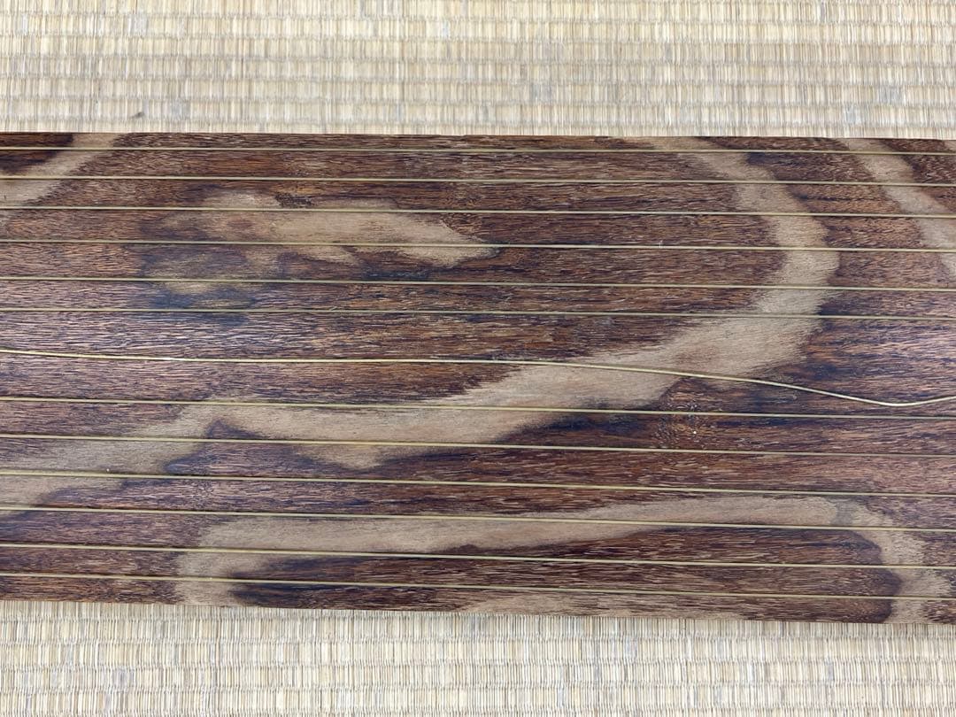すだれ彫　13弦　琴　舌に蒔絵　全長190㎝　東な7-0703②