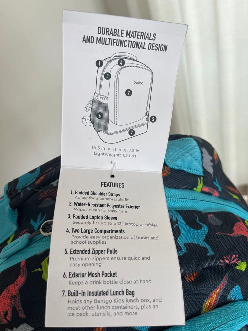 【新品】Bentgo 恐竜・子供用バックパック