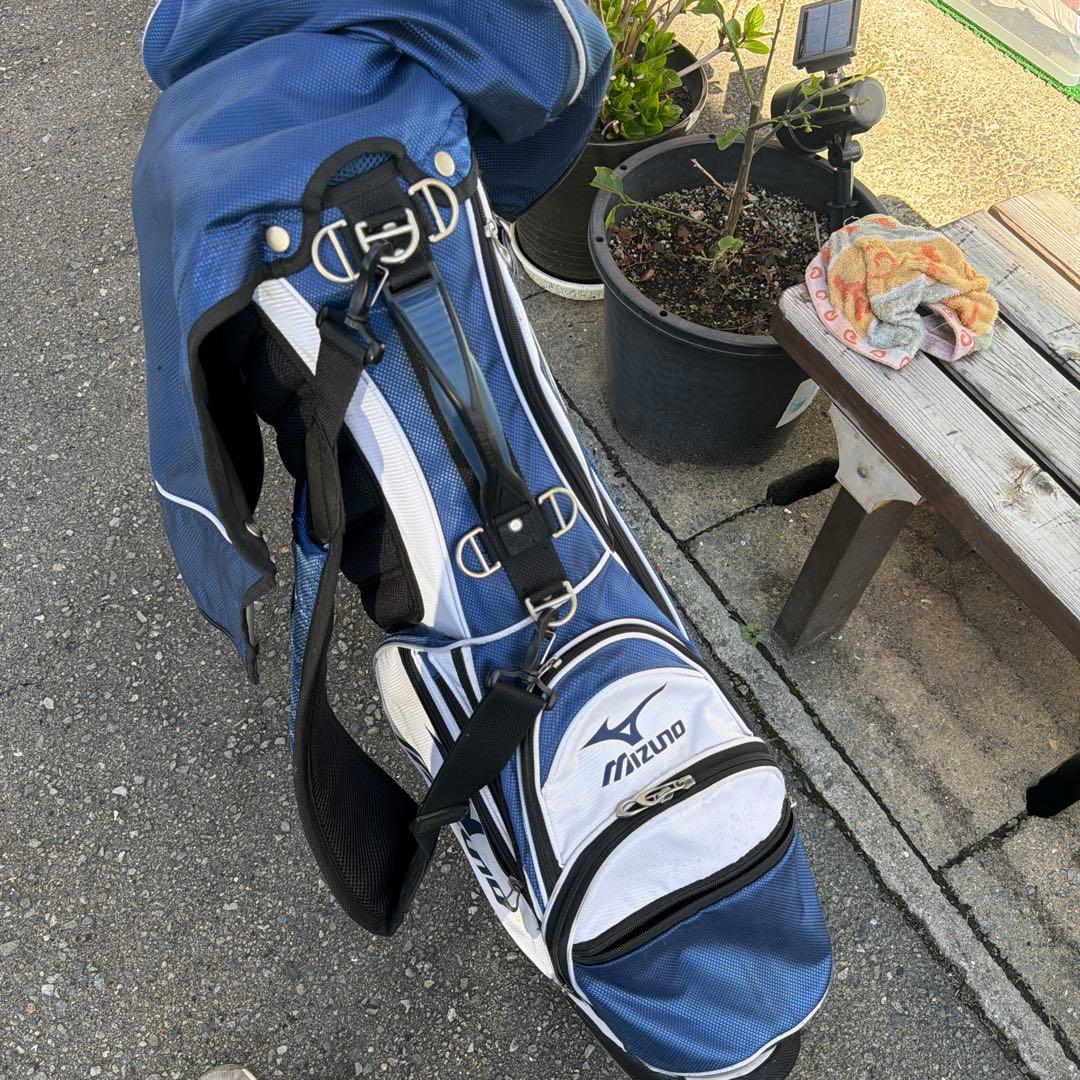 ☆中古品【MIZUNO/ミズノ/スタンド式キャディーバッグ】９型/ミズノブルー☆